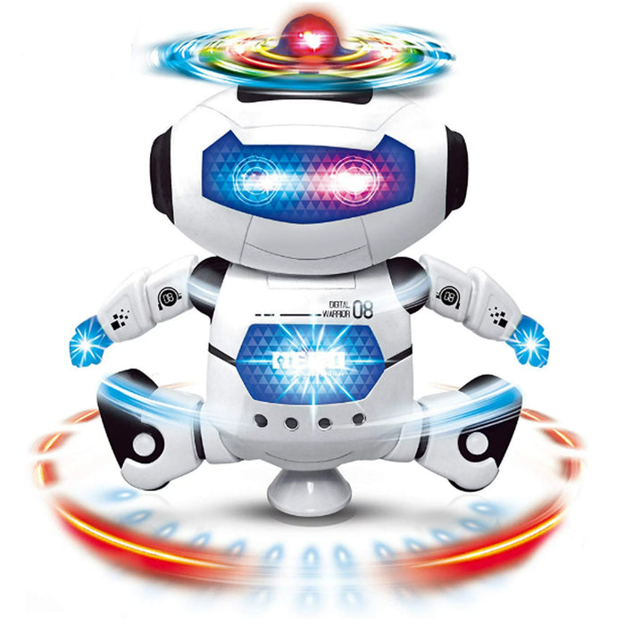 Dancing Robot with Music, Lights and 360 Degree Rotation