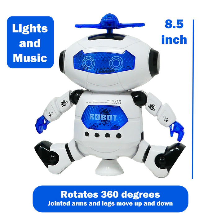 Dancing Robot with Music, Lights and 360 Degree Rotation