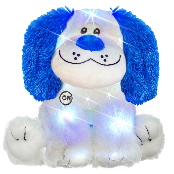 Rainbow Light Puppy Dog Glow Plush LED Night Light Up Stuffed Animal (16 inch)