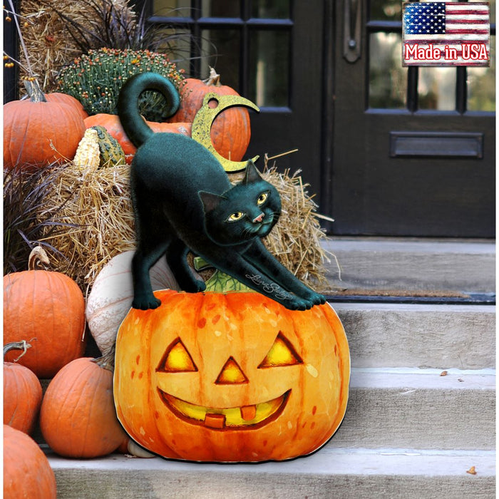 Spooky Halloween Cat Door Decor by Laura Seeley -  Halloween Decor