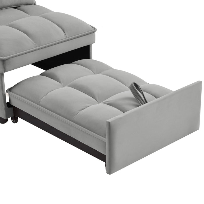 4 in 1 Multi-Function Single Sofa/Chair Bed with Storage Pockets