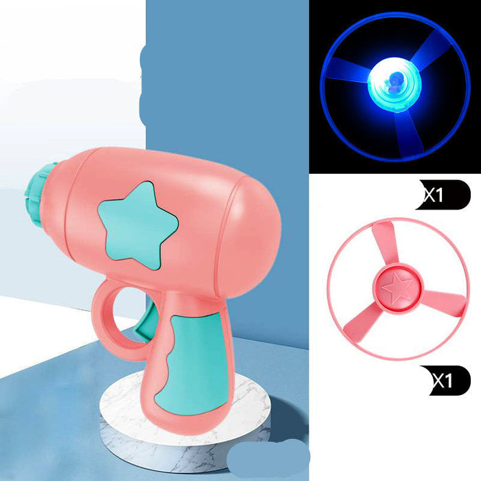 LED Flying Disc Launcher Toy Set - Pack of 6