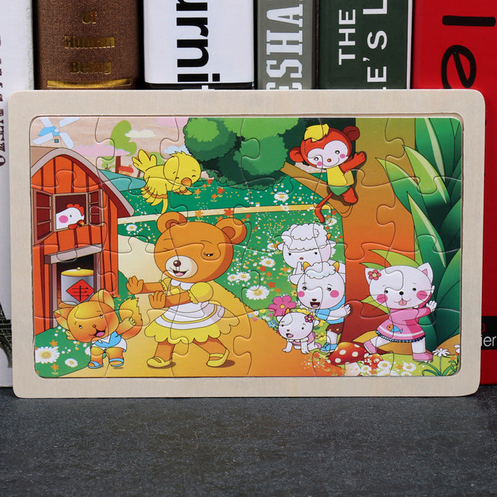 80PCS Wooden Educational Jigsaw Puzzles