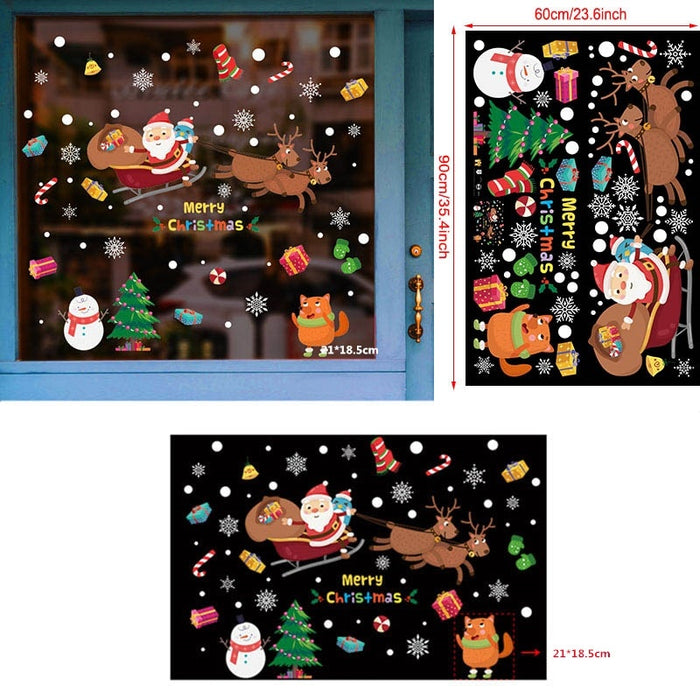 Christmas Decorations Window Clings