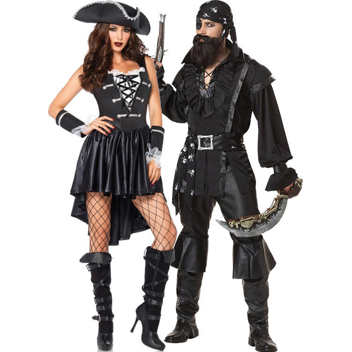 Halloween Male and Female Pirate Costume