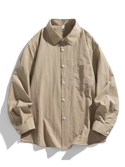 Men's Plus Size Lightweight Button-Down Shirt