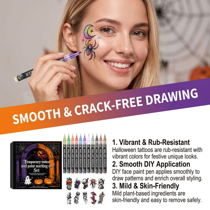 Halloween Face Paint and Sticker Kit