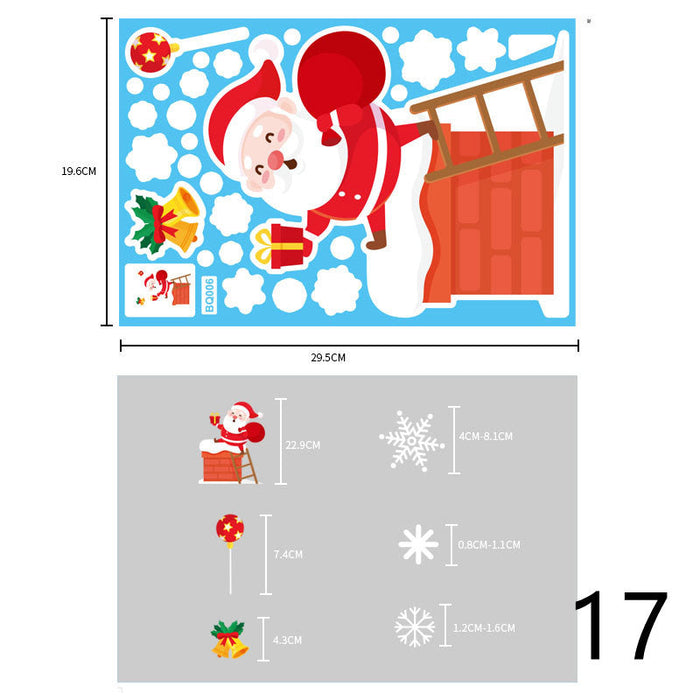 Christmas Themed Window Cling Set