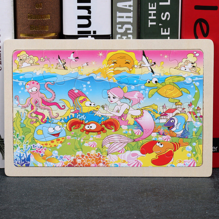 80PCS Wooden Educational Jigsaw Puzzles