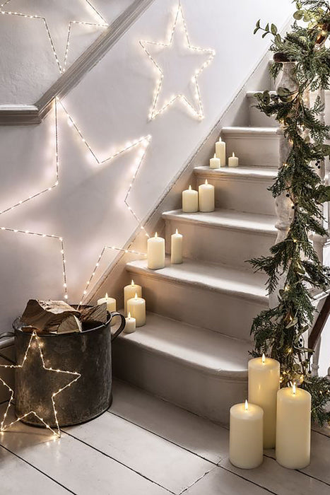 Illuminated LED Star Window & Wall Display | Warm White Fairy Light Stars