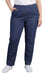 Women's lightweight pull-on jeans with elastic waistband and flattering straight-leg fit