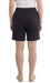 Women's knit cotton shorts with elastic waist and side pockets in black, red, royal, and white colors.