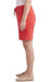 Women's knit cotton shorts with elastic waist and side pockets in black