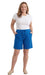 Women’s knit cotton shorts with elastic waistband and side pockets for comfort and style