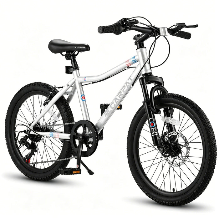 20 Inch Kids Mountain Bike, 7-Speed with Front Suspension