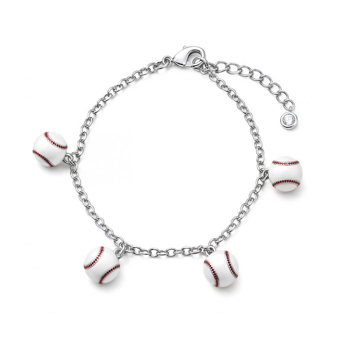 3D Baseball Charm Bracelet
