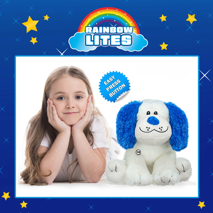 Rainbow Light Puppy Dog Glow Plush LED Night Light Up Stuffed Animal (16 inch)
