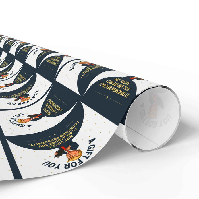 “Not Socks” Wrapping Paper — Political Parody Gift Wrap