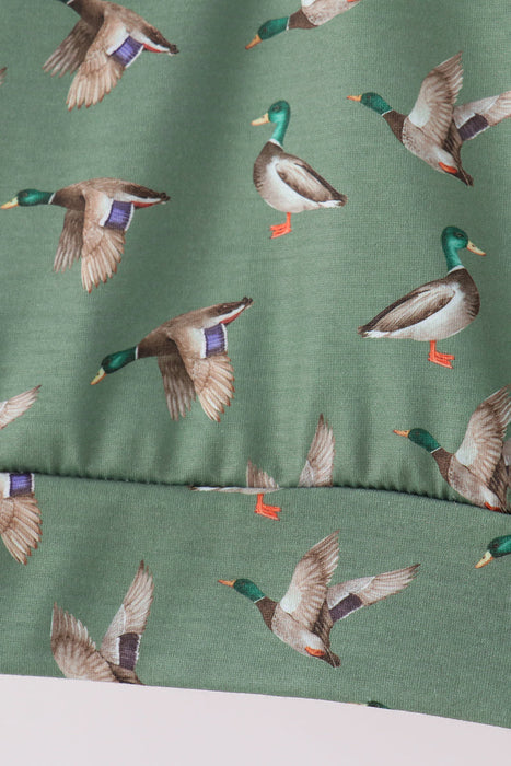 Children's Green Mallard Zip Pullover