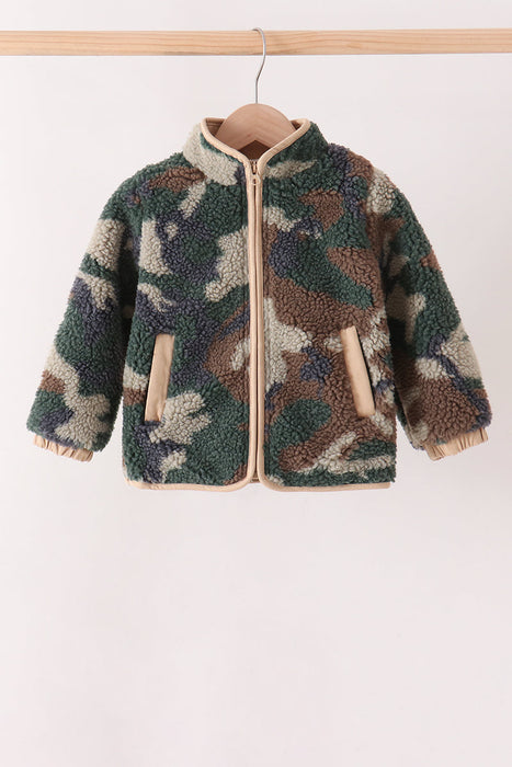 Kids Forest Camouflage Fleece Jacket