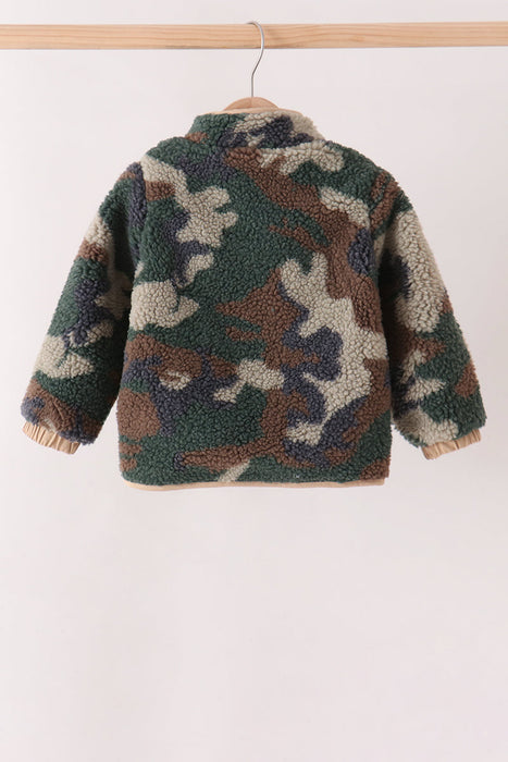 Kids Forest Camouflage Fleece Jacket