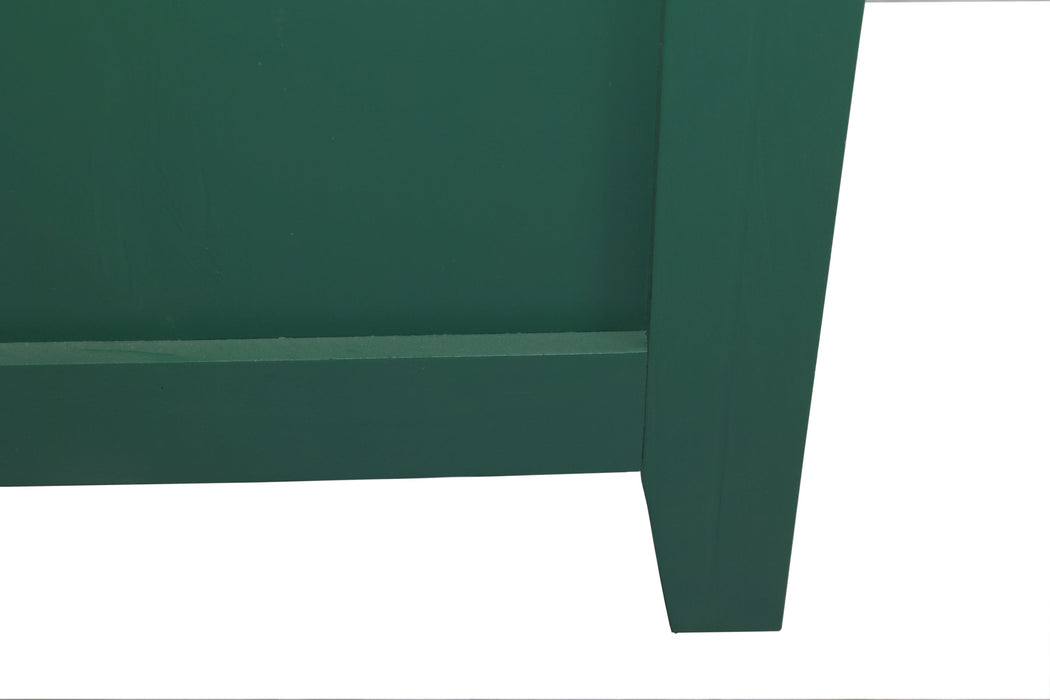 59in Green Accent Cabinet with 4 Doors Mid Century Modern Buffet