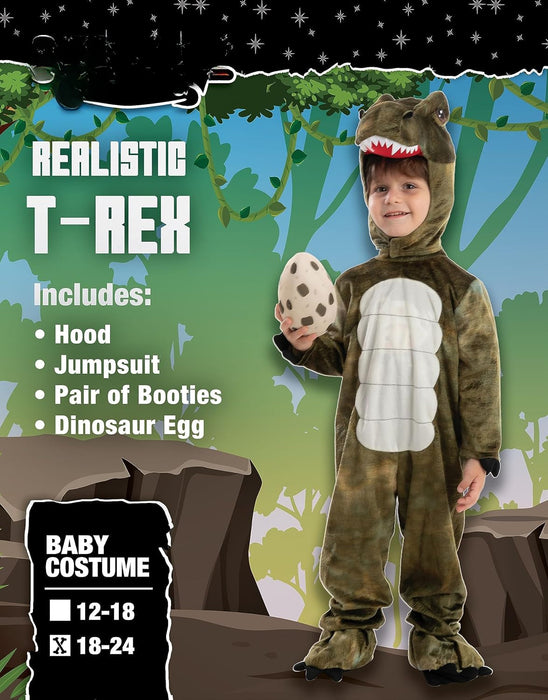 Realistic T-rex Costume Outfit with Egg for Kids Toddler Halloween