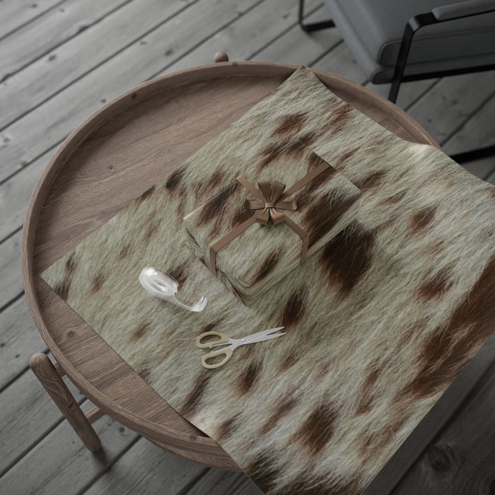 Cozy Faux Fur Animal Print Wrapping Paper | 90GSM