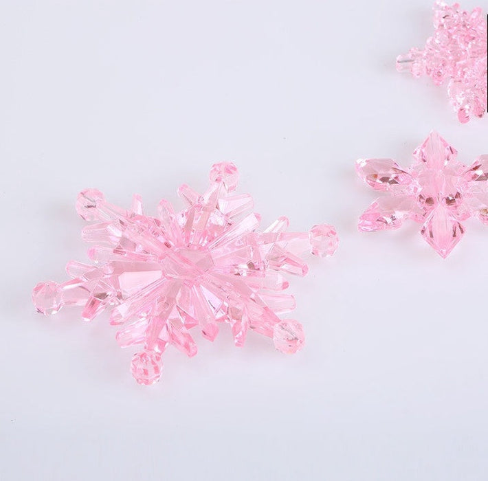 10-Piece Crystal Acrylic Snowflake Ornaments – DIY Christmas & Holiday Decor