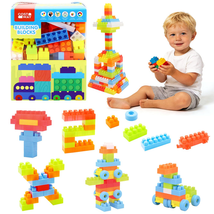 150 Pcs Toddler Building Blocks for 3+ year old