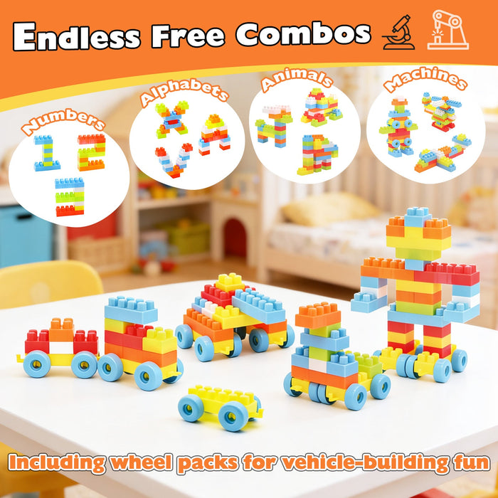150 Pcs Toddler Building Blocks for 3+ year old
