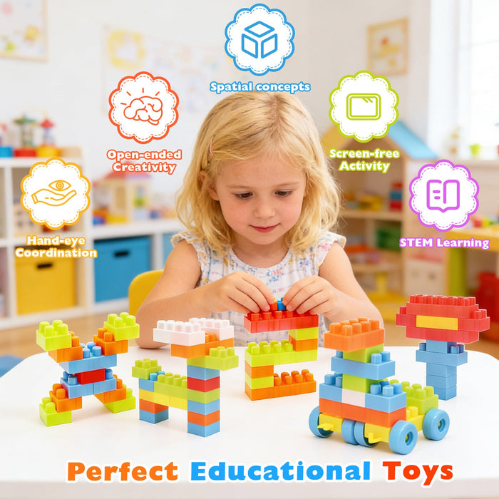 150 Pcs Toddler Building Blocks for 3+ year old