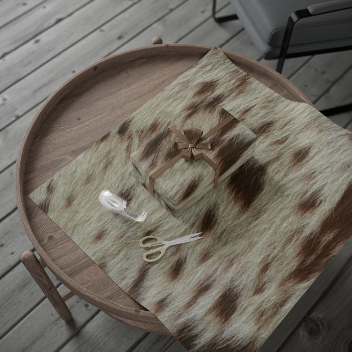 Cozy Faux Fur Animal Print Wrapping Paper | 90GSM