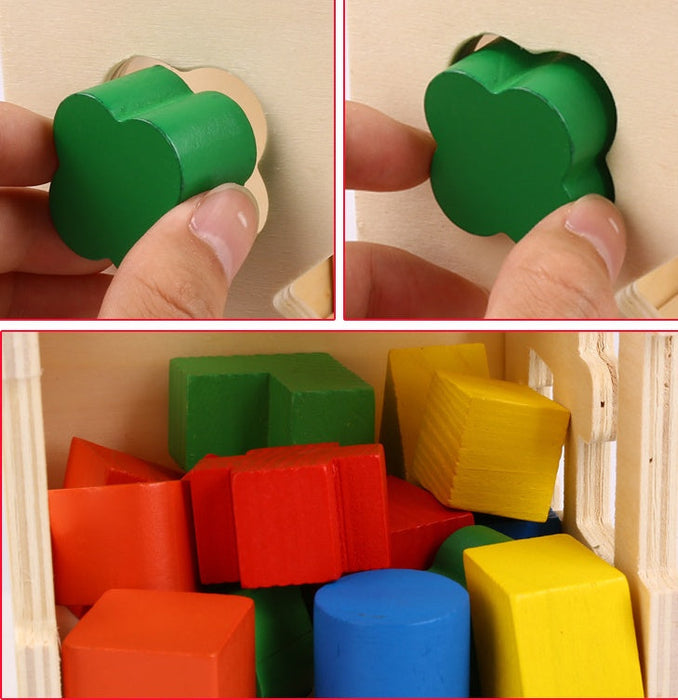 Wooden Shape Sorter Toy for Toddlers (Ages 1–3)