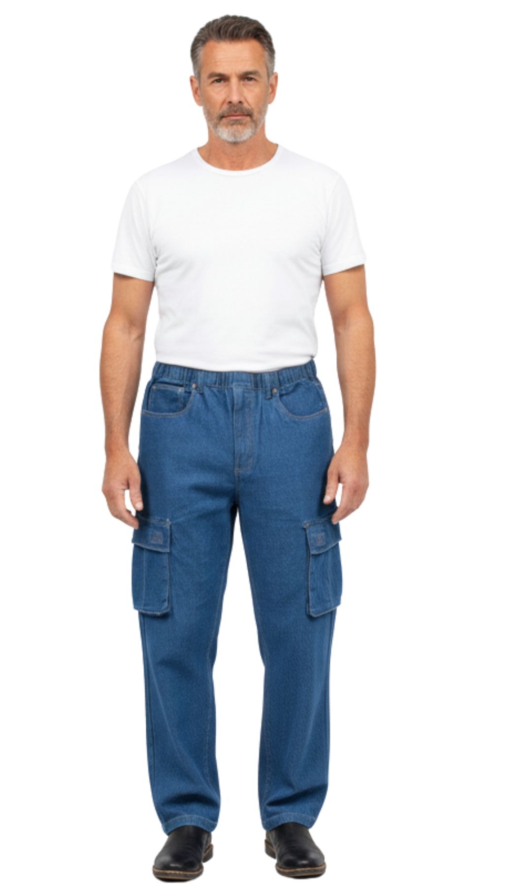 Men's Lightweight Double Pocket Cargo Jeans