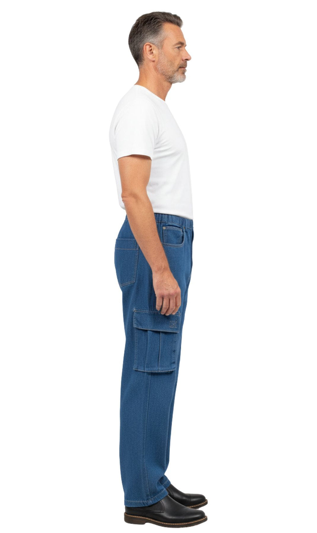 Men's Lightweight Double Pocket Cargo Jeans