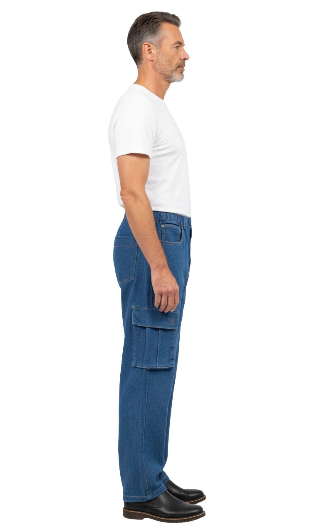 Men's Lightweight Double Pocket Cargo Jeans
