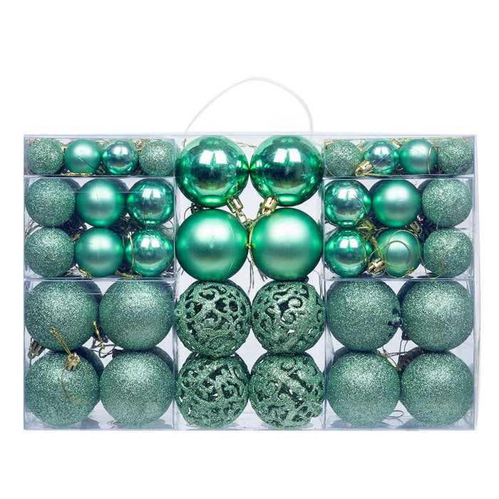 100-Piece Shatterproof Christmas Bauble Ornament Set