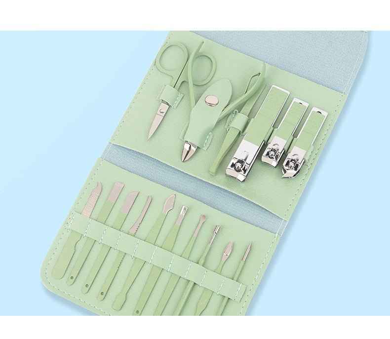 16-Piece Carbon Steel Manicure & Pedicure Grooming Set