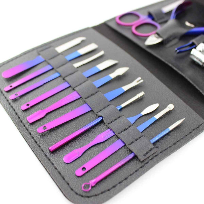 16-Piece Carbon Steel Manicure & Pedicure Grooming Set