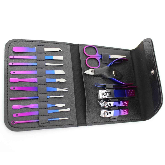 16-Piece Carbon Steel Manicure & Pedicure Grooming Set