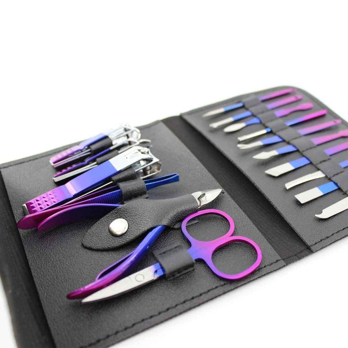 16-Piece Carbon Steel Manicure & Pedicure Grooming Set