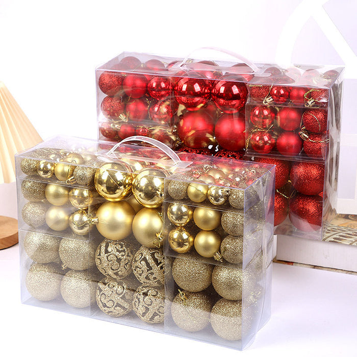 100-Piece Shatterproof Christmas Bauble Ornament Set