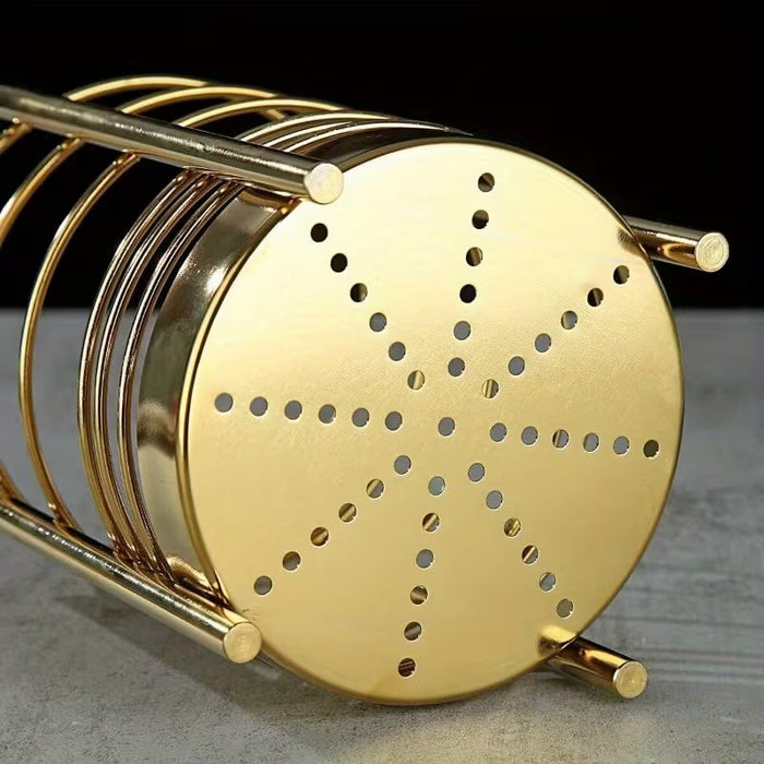 38-Piece Stainless Steel Cooking Utensil Set with Silicone Heads Gold