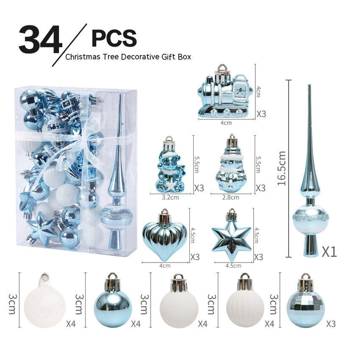 34-Piece Christmas Tree Ornament & Pendant Set