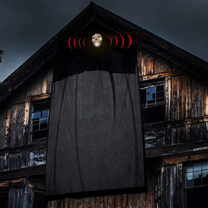Halloween decoration, voice-activated glow, sound, horror, ghost mask, big hanging ghost, hanging ghost