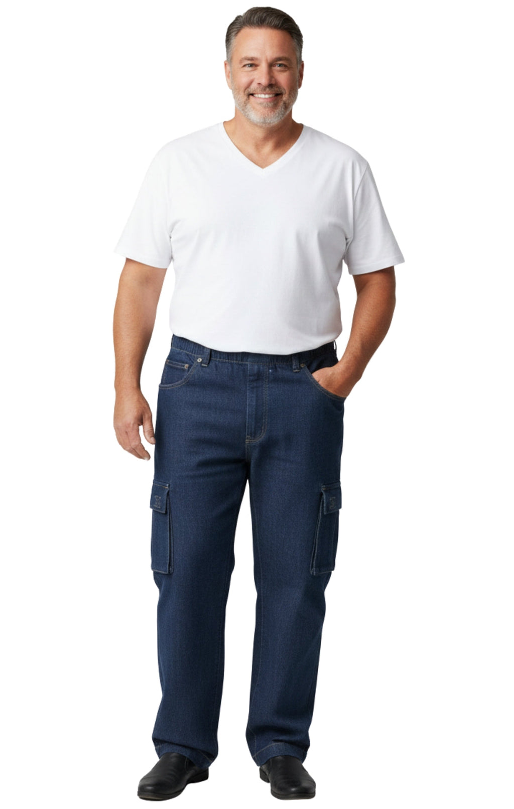 Men's Lightweight Double Pocket Cargo Jeans