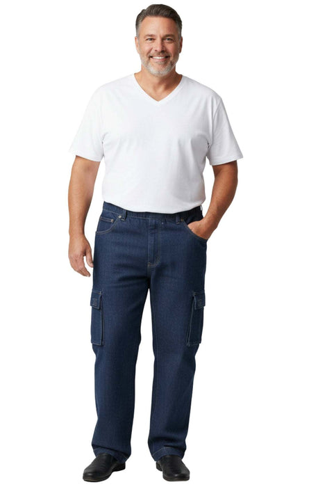 Men's Lightweight Double Pocket Cargo Jeans