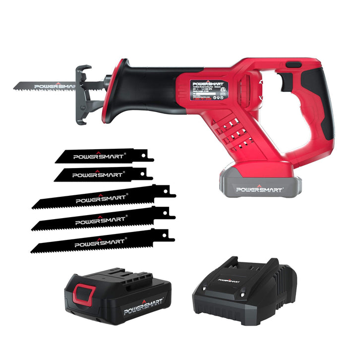 Cordless Reciprocating Saw with 20V 2.0Ah Battery and Charger