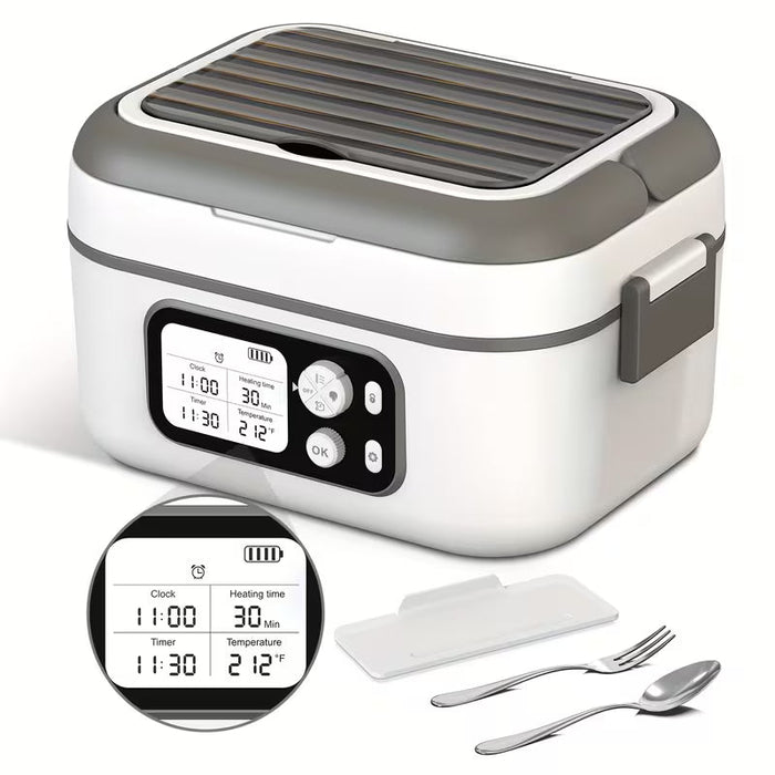 Cordless Self-Heating Lunch Box with Schedule Timer